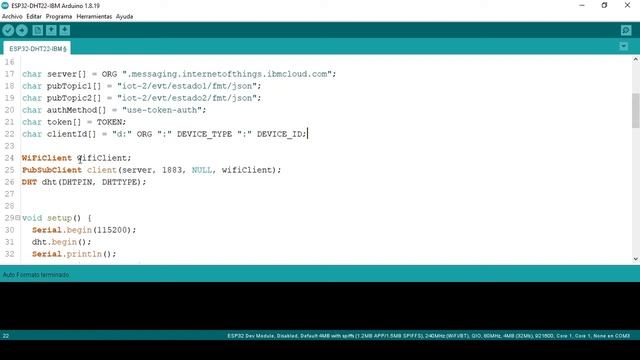 Cómo conectar el ESP32 a IBMC Cloud IoT Platform (Resubido)