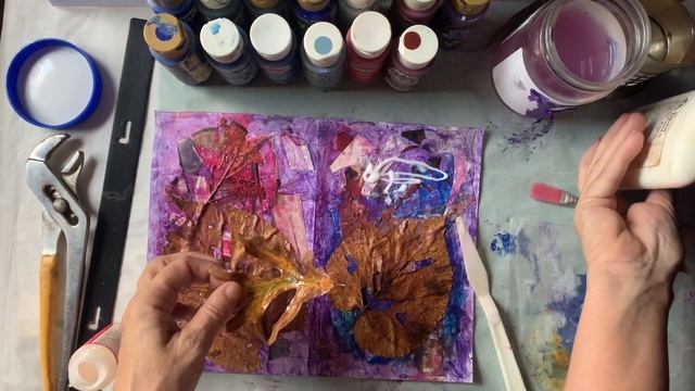 Junk Journal Mix Media Page Old Mod Podge Floetrol And Glue