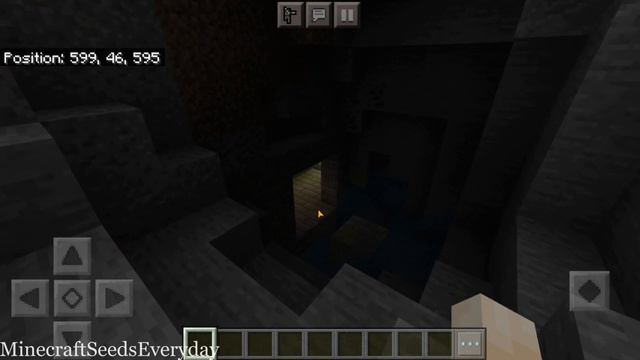 Minecraft Bedrock 1.16.1 Seed: Easy exposed stronghold under village 500 blocks from spawn