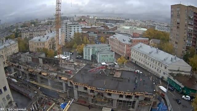 Таймлапс Басманный 5. 04 октября 2016. Камера 1