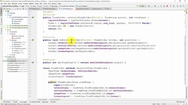 Android RecyclerView ve CardView Kullanımı - 4