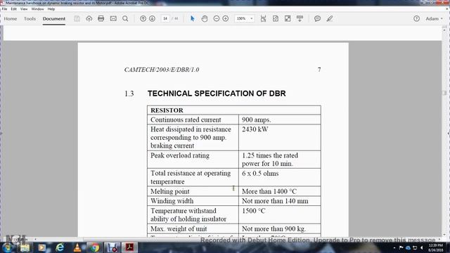 CAMTECH MAINTENANCE DYMANIC BRAKING RESITOR AND COOLING FAN PART 1