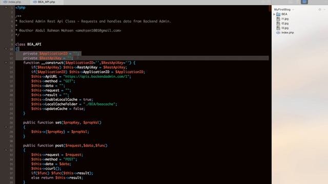 My First Blog PHP Session1 - BEA Engine Tutorial