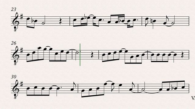Here There And Everywhere Flute Violin Play along Sheet Music