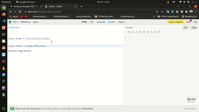 Java Script Array fill() Method Uses and Implementation -- Bangla | Riyad Munauwar