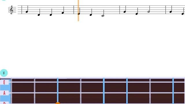 "This Old Man" violin notes - "Easy Note" app (iOS & Android) - learn violin easily