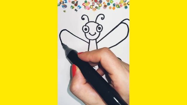 Как нарисовать Стрекозу# Просто рисуем # How to draw a dragonfly