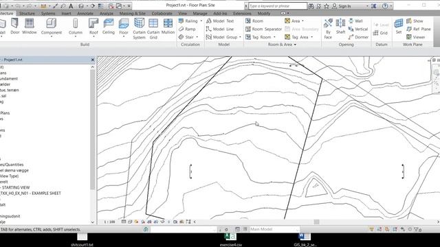 QGIS Goal is Castral data and Terrain in Revit