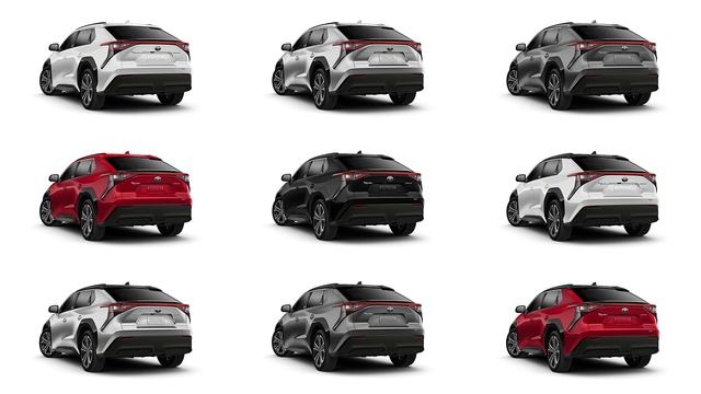 All New 2023 Toyota bZ4X - Colors comparison
