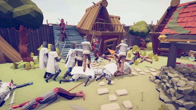 100x KNIGH ARMY SIEGE MEDIEVAL CASTLE - Totally Accurate Battle Simulator TABS