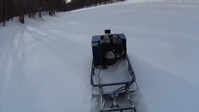 Ловля щуки на жерлицы, мотобуксировщик ВЕПС