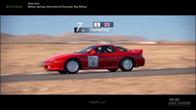 Gran Turismo Sport | Daily Race 73 | Willow Springs | Mitsubishi GTO Twin Turbo ’91 | Broadcast