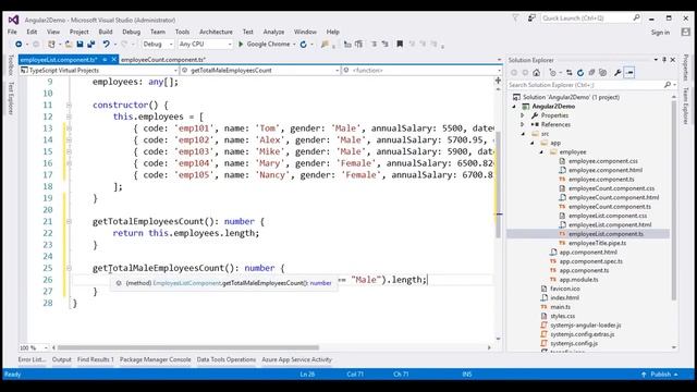 Angular component input properties