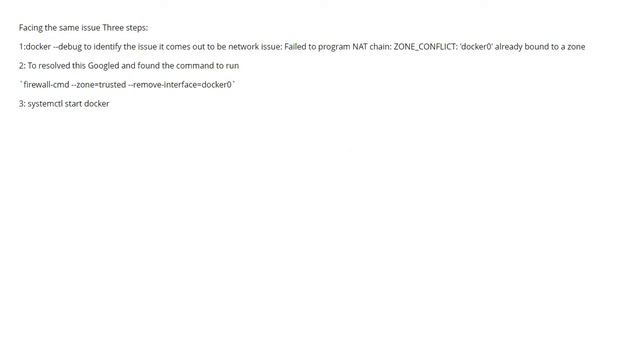 Docker: How to fix "Job for docker.service failed because the control process ex... (16 answers)