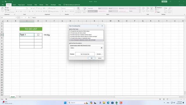 Создание базового списка дел в Microsoft Excel