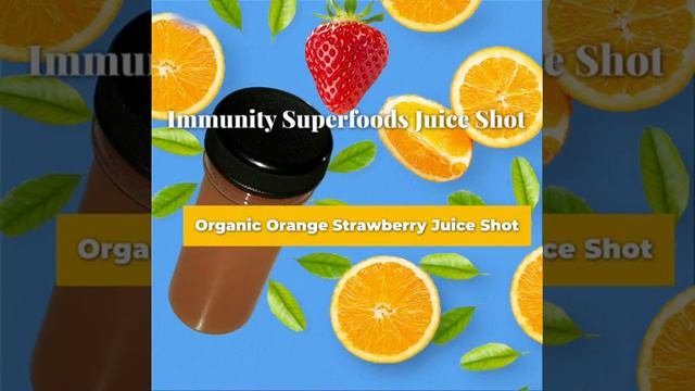 Immunity Support Drinks: Orange Strawberry and Ginger Juice Shots