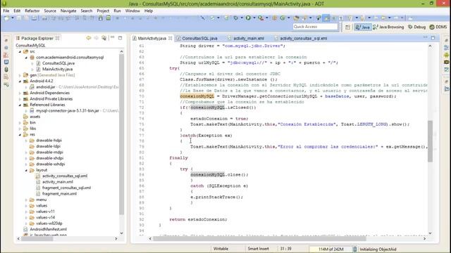 Conexión Android a base de datos MySQL: proyecto ejemplo
