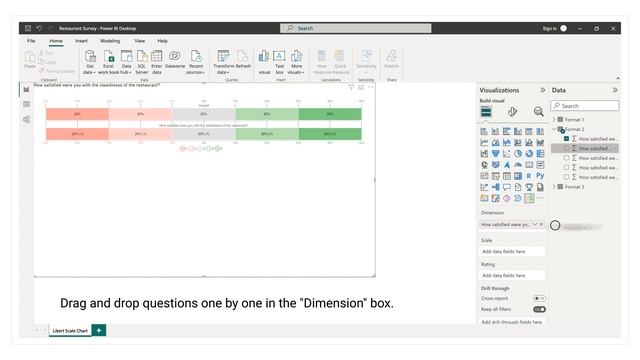 How to create a Likert Scale Chart in Microsoft Power BI | Power BI Custom Visuals | Survey Chart