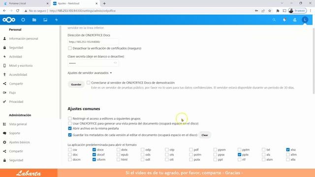 Cómo integrar OnlyOffice con NextCloud
