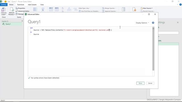 Importar Tablas de un archivo PDF a Excel usando Power Query | Sin tener Office 365