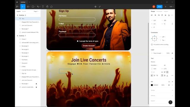 How to make a signup page design in Figma  Design sign up page in Figma  Full tutorial