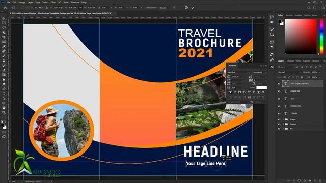 Tri Fold Brochure Design | Travel Flyer Design | In Photoshop 2020