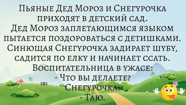 Пьяные Дед Мороз и Снегурочка приходят в детский сад... Подборка смешных жизненных анекдотов