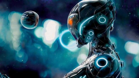 Киборг Играет с Металлическим Шаром | Cyborg Is Playing with a Metal Sphere | Futuristic