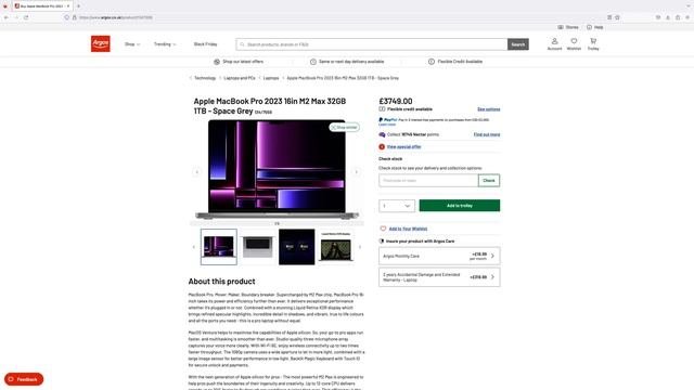 Apple MacBook Pro 2023 16in M2 Max 32GB 1TB - Space Grey