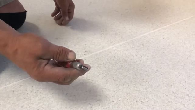 Welding joins in commercial vinyl flooring