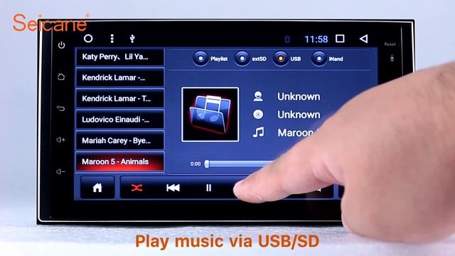 1 Din Radio 2005-2011 Kia Rio Bluetooth GPS Stereo Upgrade with USB 1080P Video
