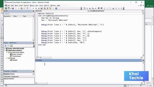 String manipulation xử lý chuỗi hàm InStr - Học VBA Căn Bản