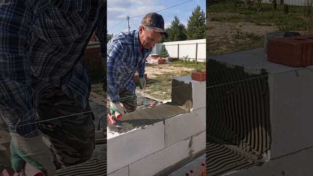 кладка газосиликатных блоков на клей-цемент