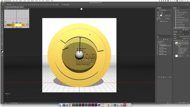 Photoshop Tutorial | How to make a 3d gold coin