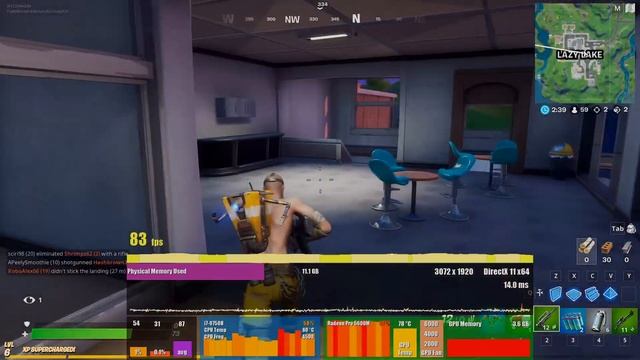 2021 16 inch macbook pro | Radeon pro 5600m - Fortnite FPS Test.