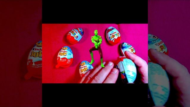 Spiderman Candy's Kinder ASMR lollipops satisfying video Kinder Joy, Kinder Surprise #shorts  (6)