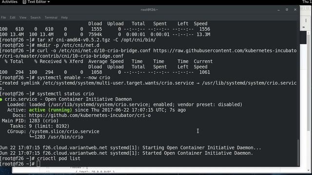Kubernetes running with cri-o - Updated