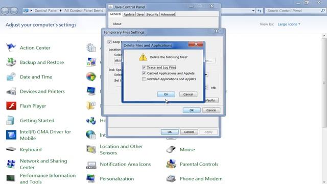 How to Delete Java Cache in Windows 7