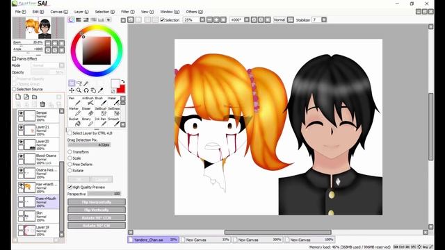  Yandere Chan  SpeedPaint  YANDERE SIMULATOR
