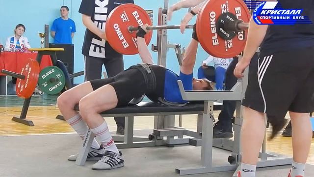 25 апреля 2015. Круглыхин Сергей. 2 подход. Жим 130 кг, в зачет, с.в. 73,5 кг