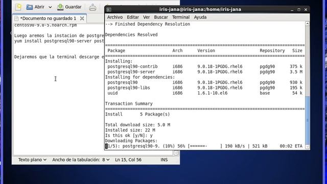 Instalacion de PostgreSQL 9.0 en CentOS