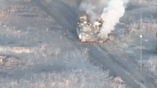 Второй  уничтоженный Абрамс на Авдеевском направлении н.п Бердычи который попал на видео.