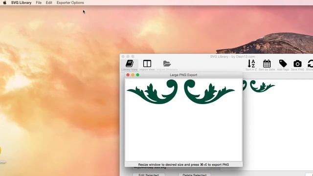 Using Max Width in PNG Export Window for SVG Library
