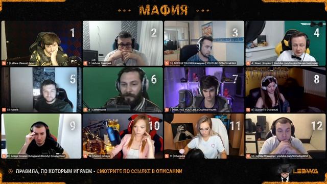ЖЕСТКИЙ СОСТАВ. ИГРАЕМ В МАФИЮ. Нир ю, Блади, Рулезик, Страйк, Левша и К° #15
