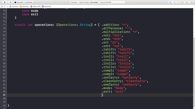 Creando calculadora binaria en Swift 3 (18): Parser PT 2 - Parseando Información
