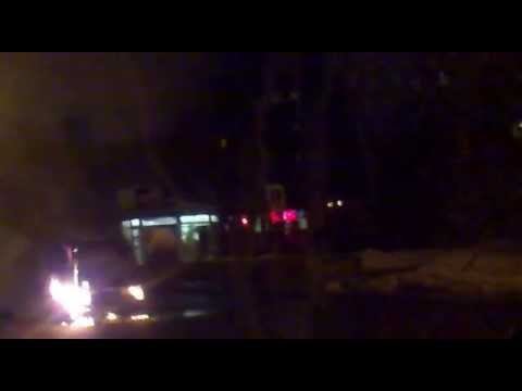 Машина горит на Кутузовском. Москва, 19 января 2011