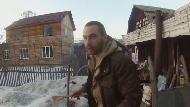 Готовим плов на заднем дворе!!!!