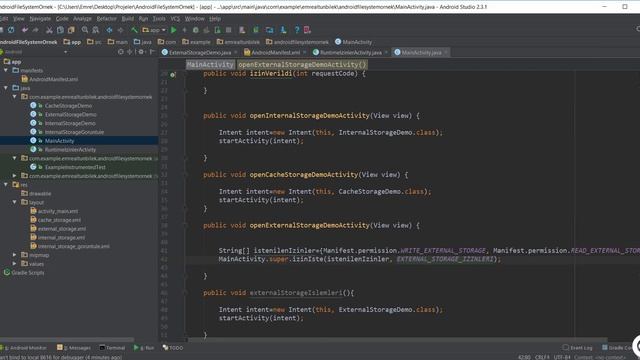 14 External Storage ve Runtime Permission | Android Content Provider | Storage | Sqlite Dersleri