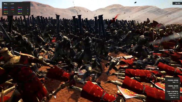 Epic Fantasy battle simulator   -  four  teams one win