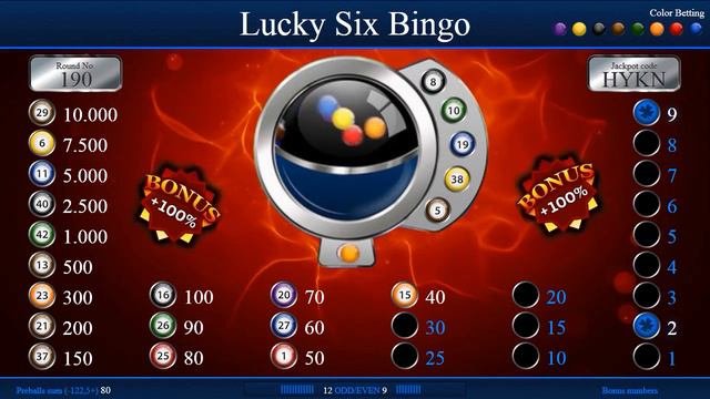 Lucky 6 Bingo - BONUS Game